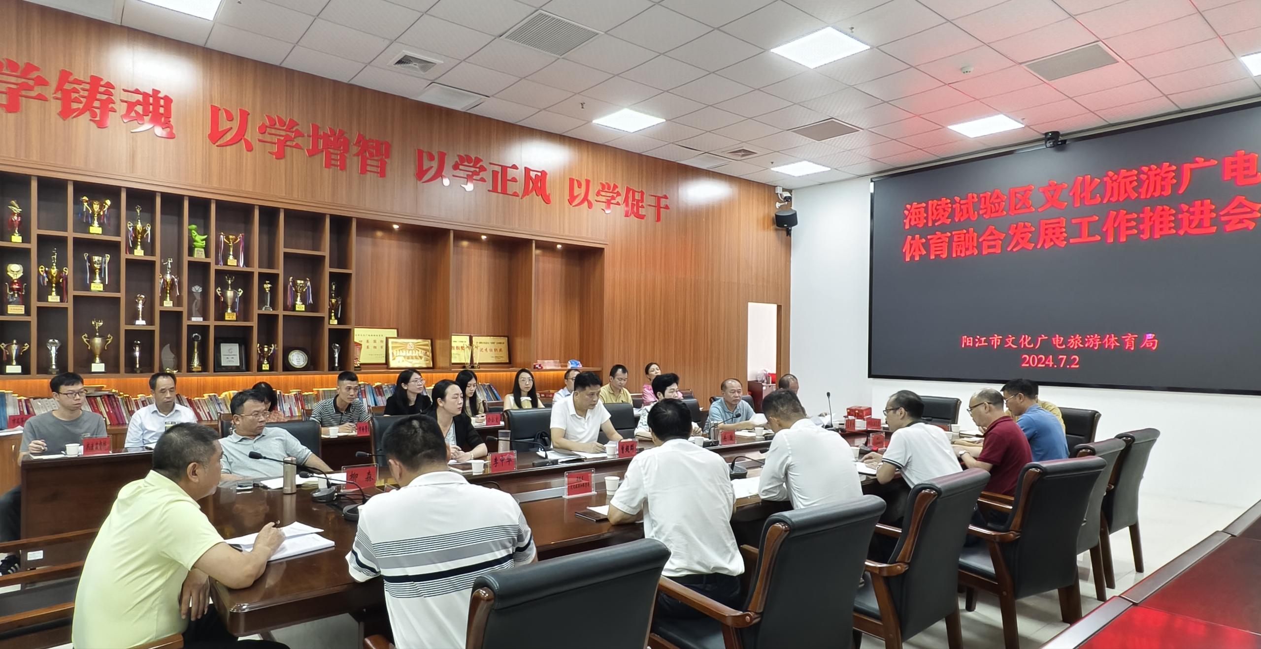阳江市文化广电旅游体育局召开海陵试验区文化旅游广电体育融合发展工作推进会